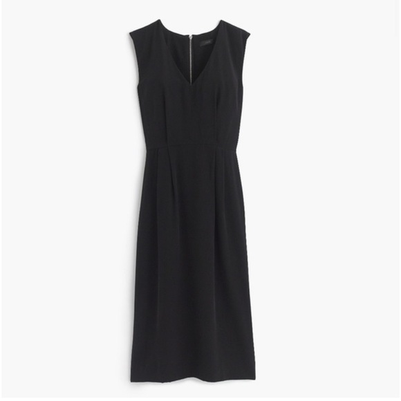 J. Crew Dresses & Skirts - J. Crew 100% Silk V-Neck Sleeveless‎ Sheath Dress